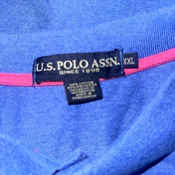 Men’s used U.S. Polo Assn. shirt size 2XL XXL blue - Picture 2 of 3